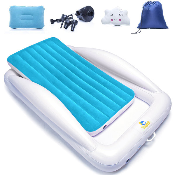 Sleepah Toddler Travel Bed, Inflatable Kids Mattress With Pump Pillow